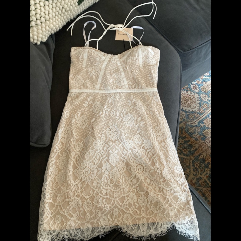 Lolier lace bustier dress from revolve